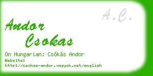 andor csokas business card